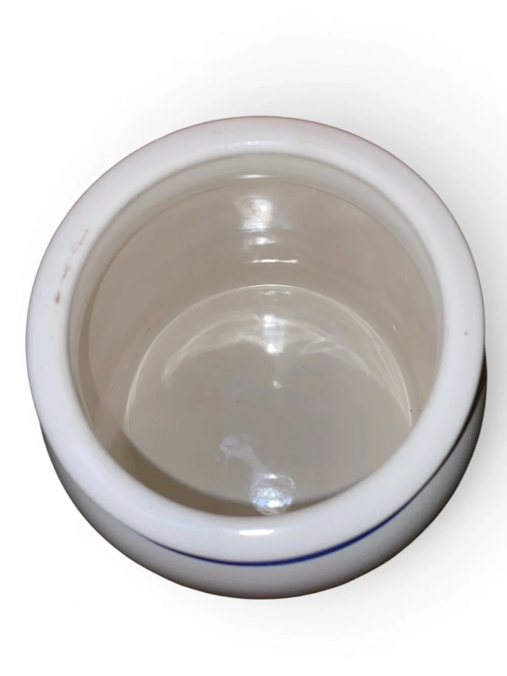 PET TREAT CANISTER Vase or Jug (no lid) 6” x 6-1/2” Ceramic Glazed Paw Prints
